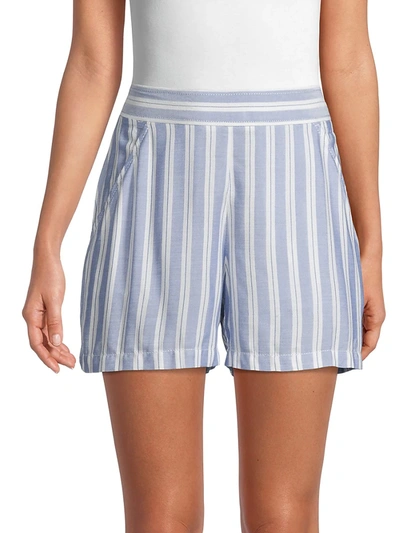 Max Studio Women's Striped Shorts In Blue White | ModeSens