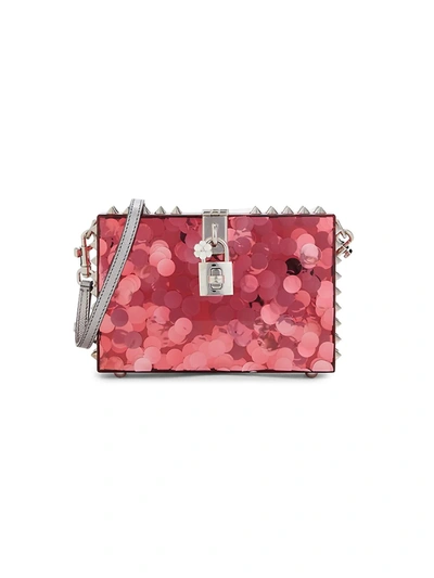 Shop Dolce & Gabbana Women's Sequin Mini Crossbody Bag In Pink