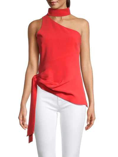 Shop Cinq À Sept Women's Leah One-shoulder Choker Top In Aura