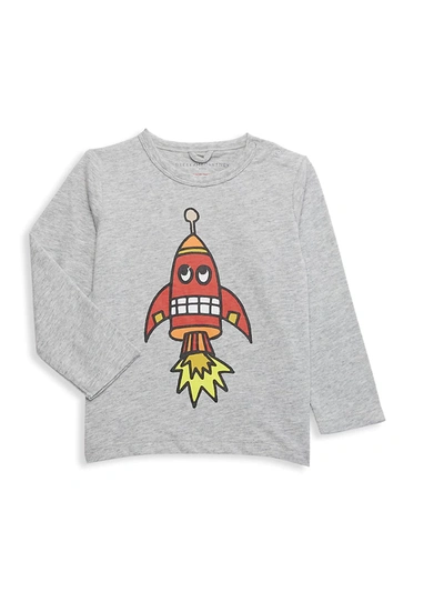 Shop Stella Mccartney Baby Boy's Space Shuttle Graphic T-shirt In Pebble Grey