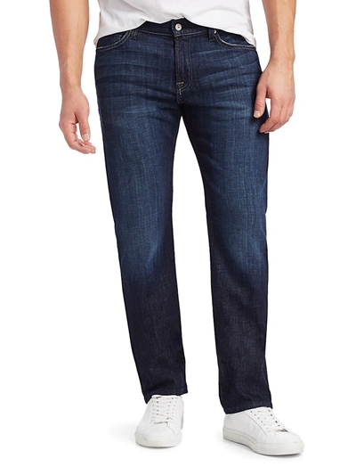 Shop 7 For All Mankind Men's Standard Straight Jeans In Dark Blue