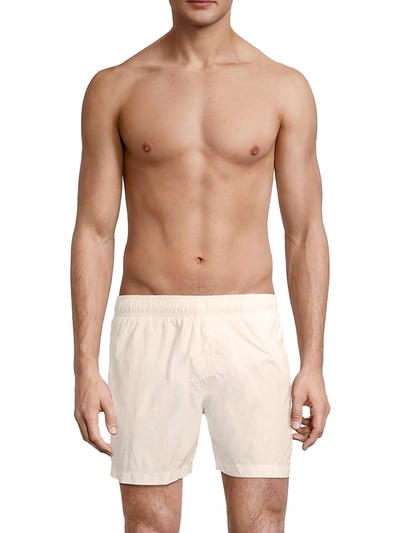 Shop Onia Men's Multifunctional Crinkle Shorts In White