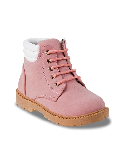 Shop Laura Ashley Kid's Rugged Bear Boots In Pink