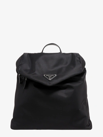 Shop Prada Backpack In Black