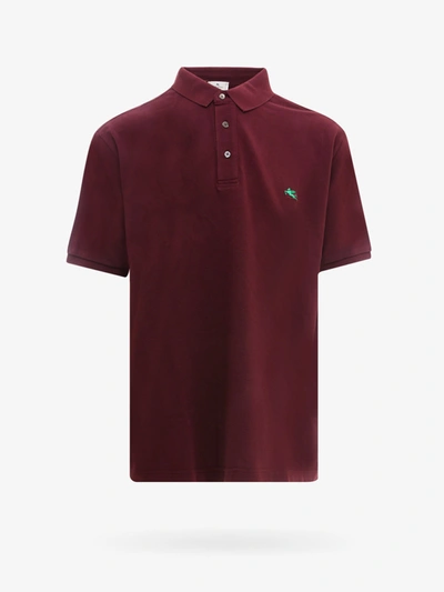 Shop Etro Polo Shirt In Red
