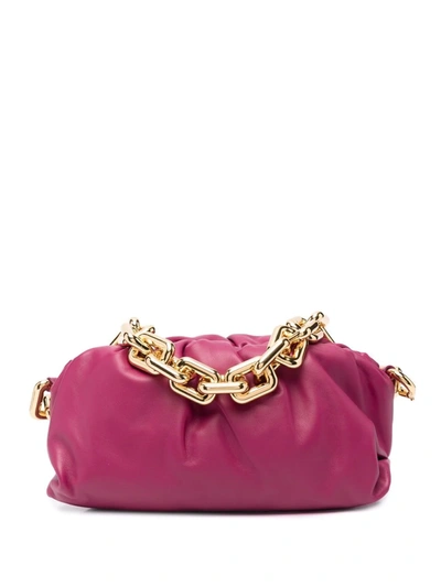 Shop Bottega Veneta Chain Pouch Shoulder Bag In Purple