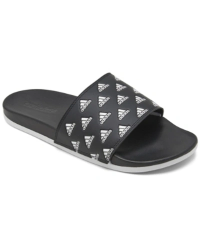 Shop Adidas Originals Adidas Men's Adilette Comfort Slide Sandals From Finish Line In Core Black, White
