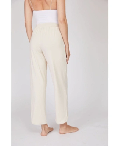 Shop Pure Fiber Cropped Curve Jogger Pants In Ivory