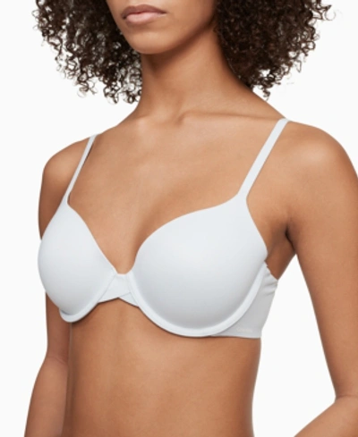Shop Calvin Klein Perfectly Fit Full Coverage T-shirt Bra F3837 In Polished Blue