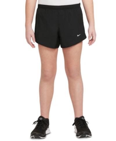 Shop Nike Big Girls Dri-fit Tempo Running Shorts, Plus Sizes In Black