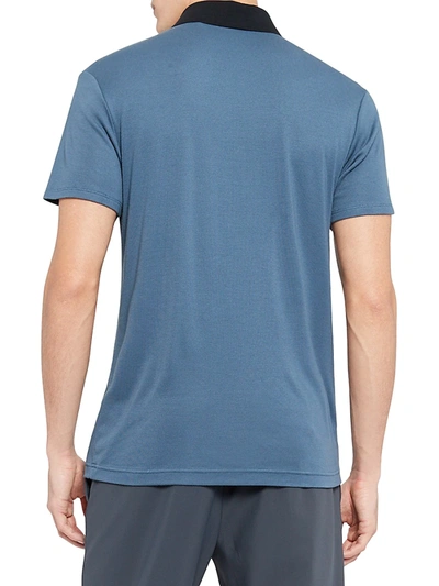 Shop Theory Kayser Polo Shirt In Skyline Melange