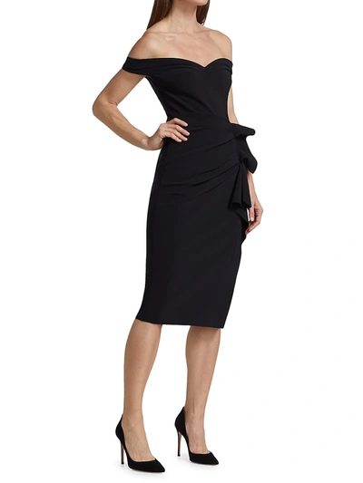 Chiara Boni La Petite Robe Chiara Boni La Petite Off-the-shoulder Cocktail  Dress - 100% Exclusive In Black