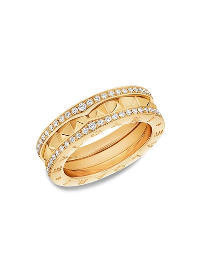 Shop Bvlgari Women's B. Zero1 18k Yellow Gold & Diamond Ring