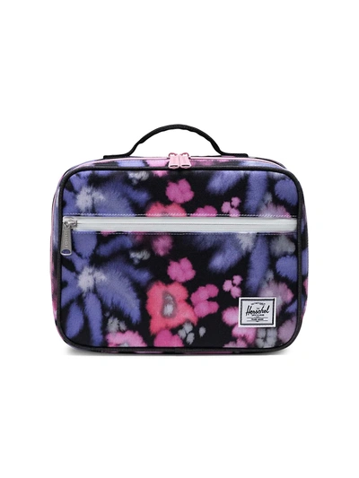 Shop Herschel Supply Co Girl's Floral Pop Quiz Lunch Box In Black