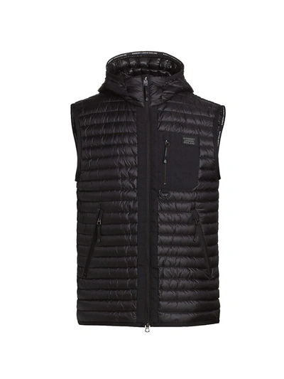 Shop Burberry Men's Loxhill Goose-down Vest In Black