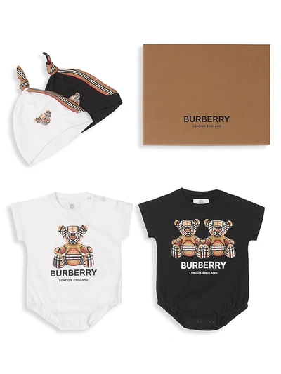 Shop Burberry Baby's Thomas Bear 4-piece Gift Set In White