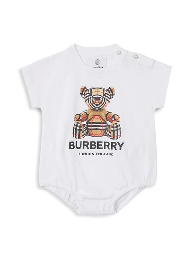 Shop Burberry Baby's Thomas Bear 4-piece Gift Set In White