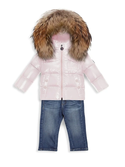 Shop Moncler Baby Girl's & Little Girl's K2 Laqué Down Jacket In Pink