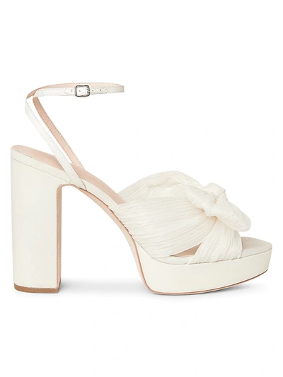 Shop Loeffler Randall Women's Natalia Knotted Platform Sandals In Pearl