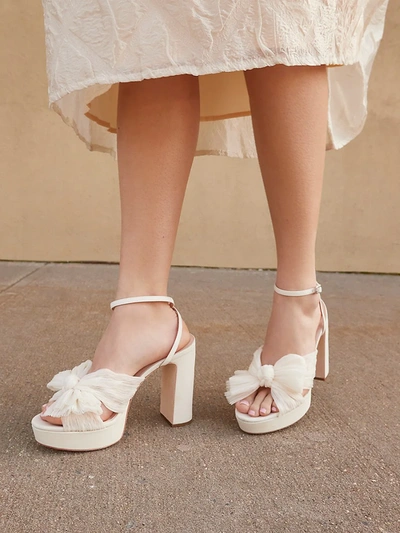 Shop Loeffler Randall Women's Natalia Knotted Platform Sandals In Pearl