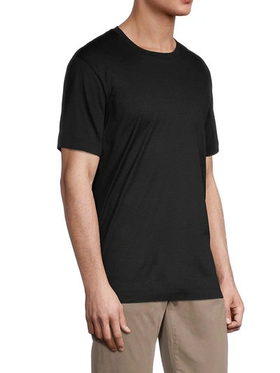Shop Canali Men's Mercerized T-shirt In Black
