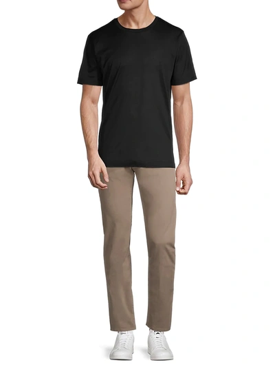 Shop Canali Men's Mercerized T-shirt In Black