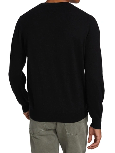 Shop Brunello Cucinelli Men's Cashmere Crewneck Sweater In Black