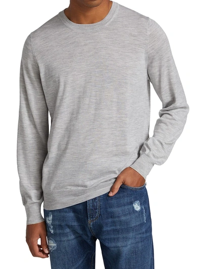 Shop Brunello Cucinelli Men's Wool-cashmere Blend Sweater In Navy