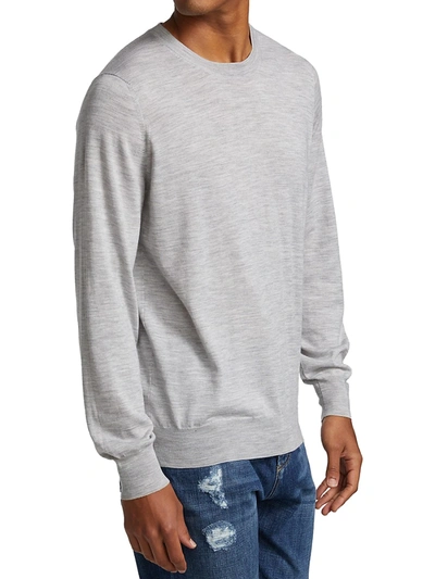 Shop Brunello Cucinelli Men's Wool-cashmere Blend Sweater In Light Grey