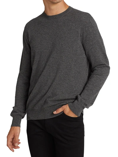 Shop Ermenegildo Zegna Men's Cashmere Crewneck Sweater In Charcoal