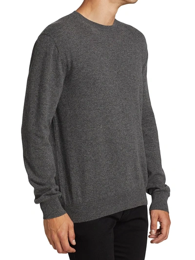 Shop Ermenegildo Zegna Men's Cashmere Crewneck Sweater In Charcoal