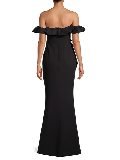 Shop Likely Taffeta Miller Strapless Gown In Black