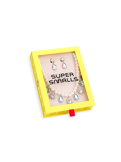 Shop Super Smalls House Party Faux-pearl Set In Metal