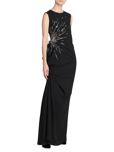 Shop Dries Van Noten Embellished Panier Gown In Black