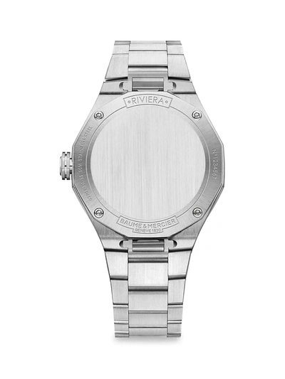 Shop Baume & Mercier Women's Riviera 10612 Stainless Steel Bracelet Watch In Silver