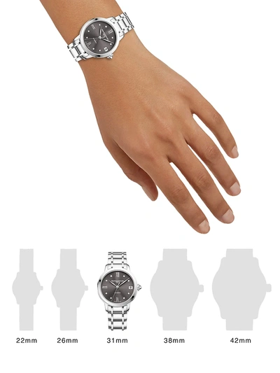 Shop Baume & Mercier Women's Classima 10610 Stainless Steel & Diamond Bracelet Watch In Silver