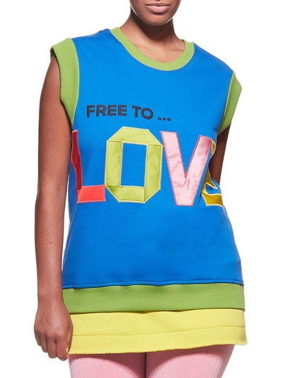 Shop Az Factory Free To Love Top In Blue