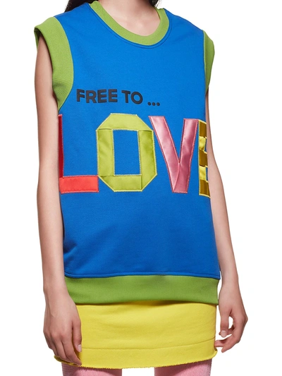 Shop Az Factory Free To Love Top In Blue