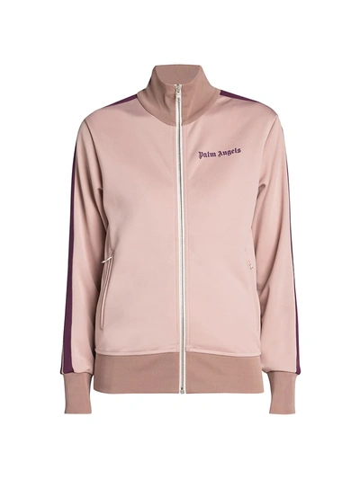 Shop Palm Angels Classic Track Jacket In Mauve