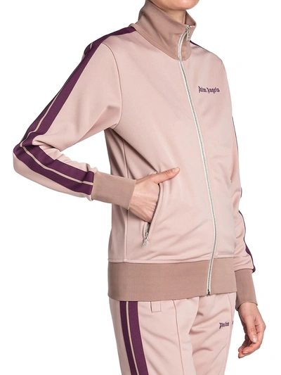 Shop Palm Angels Classic Track Jacket In Mauve