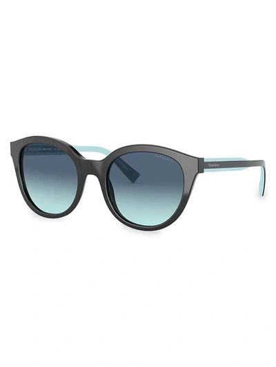 Shop Tiffany & Co Women's 52mm Pillow Sunglasses In Black