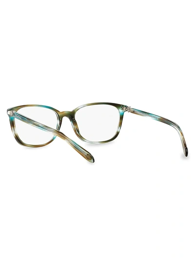 Shop Tiffany & Co Women's 51mm Square Eyeglasses In Turquoise