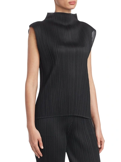 Shop Issey Miyake Basic Tank Top In Black