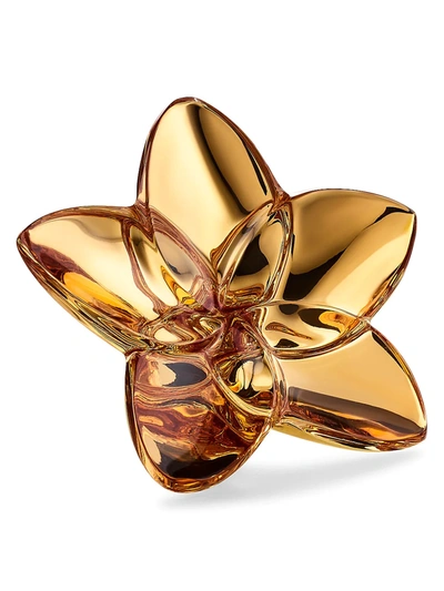 Shop Baccarat Bloom Crystal Figurine In Gold