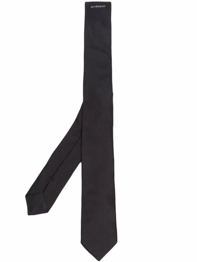 Shop Givenchy Textured Silk Tie In Schwarz