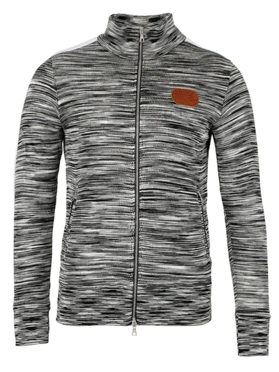 Shop Palm Angels X Missoni Knitted Track Jacket Grey Melange