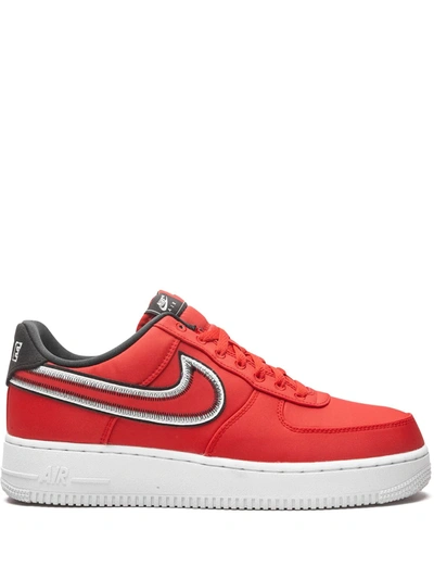 Shop Nike Air Force 1 Low Reverse Stitch Sneakers In Red