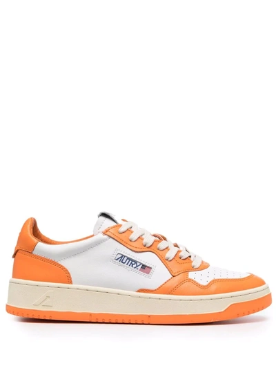 Shop Autry Medalist 1 Low Sneakers In Orange