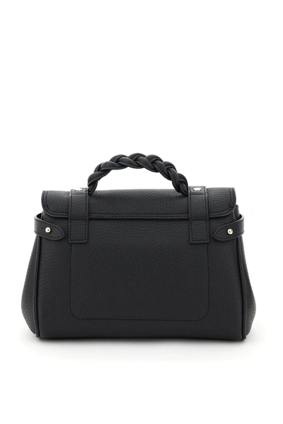 Shop Mulberry Alexa Grained Leather Mini Bag In Black
