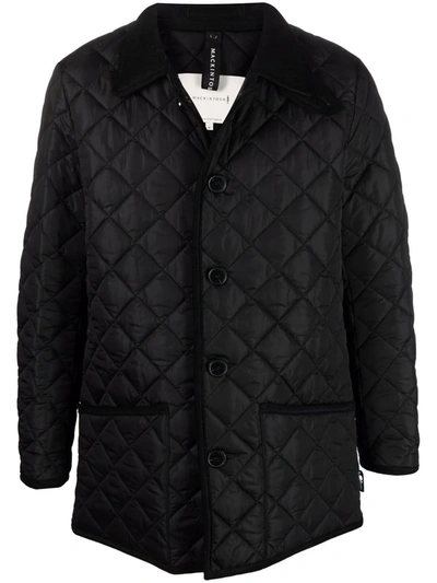 Shop Mackintosh Kingdom Quilted Jacket In Schwarz